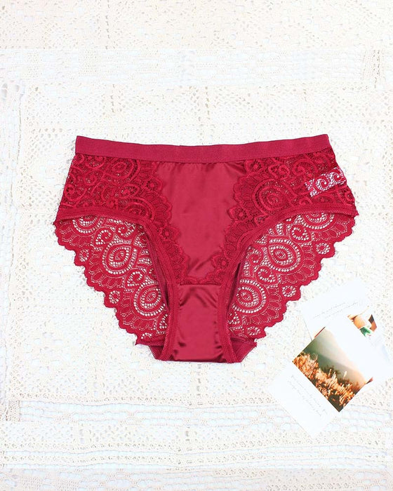 Women's High Waist Contrast Panties Set