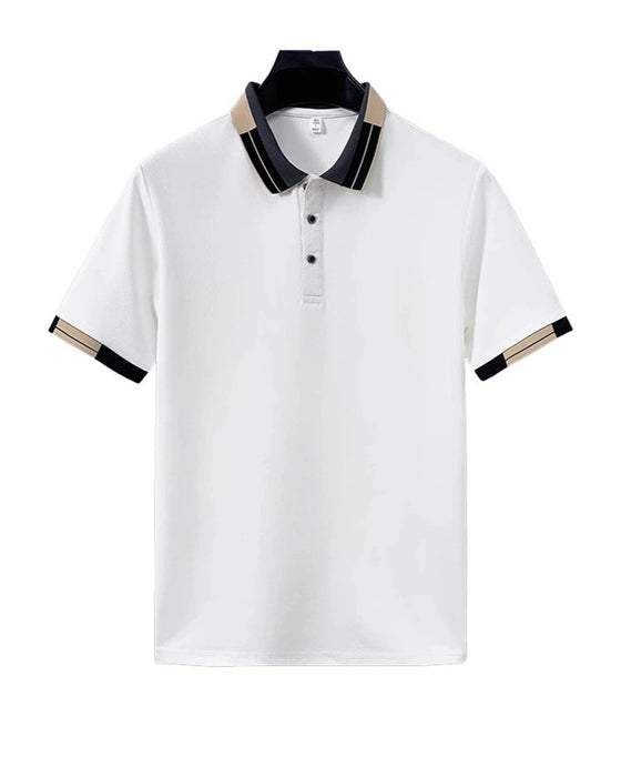 Color Block Short Sleeve Polo Shirt
