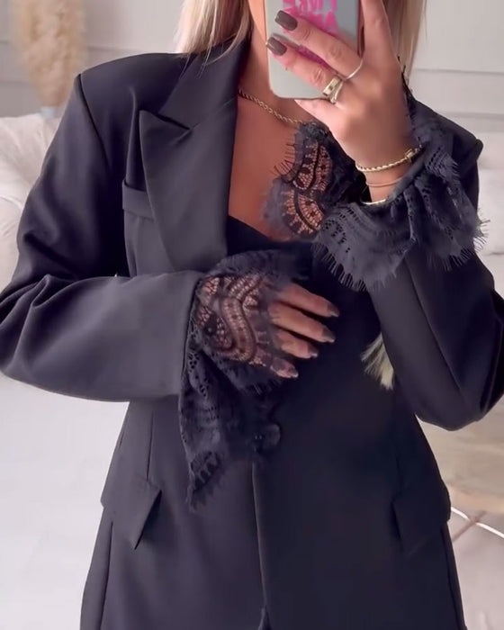 Lace Patchwork Suit Dress