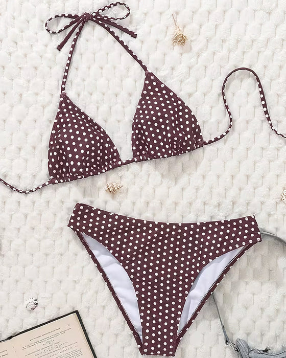 Strappy Polka Dot Bikini