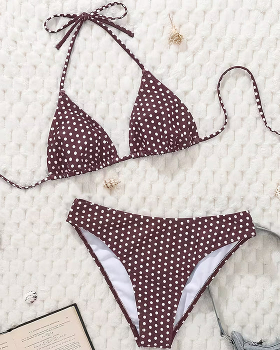 Strappy Polka Dot Bikini