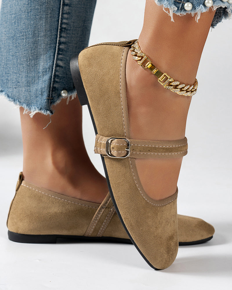 Women's Vintage Classy Elegant Square Toe Classic Mary Jane Shoes
