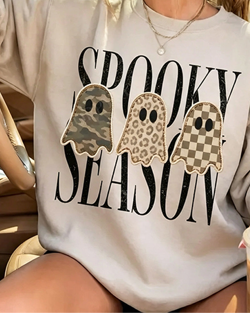 Round Neck Long Sleeve Sweatshirt