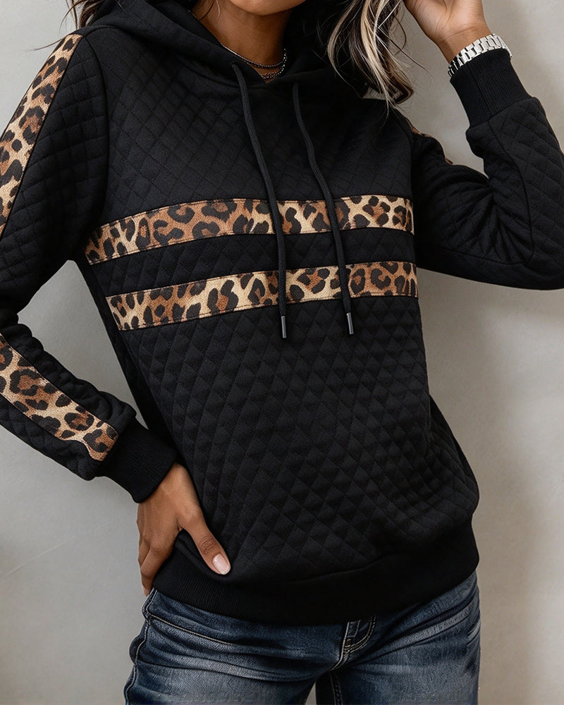 Argyle Leopard Slim Fit Sweatshirt
