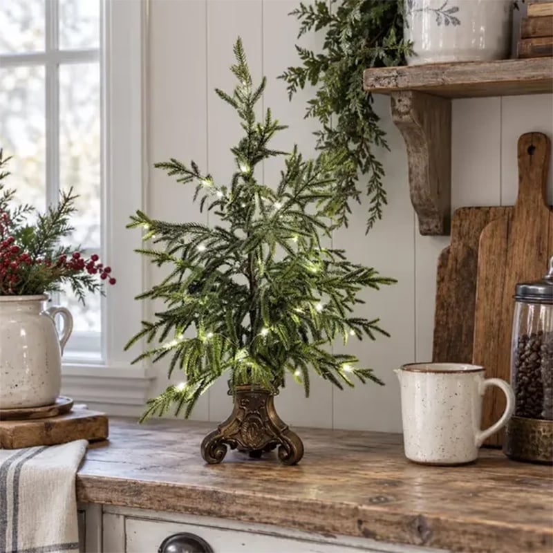 Lighted Tabletop Christmas Tree