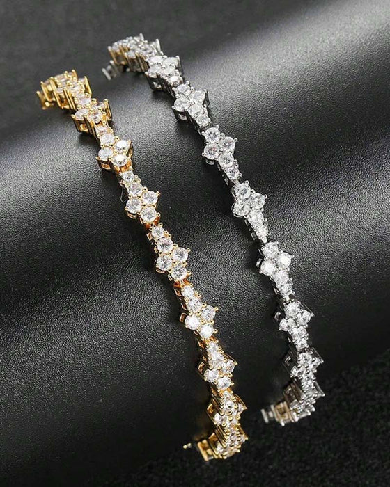 Classic Sparkling Cubic Zirconia Commemorative Bracelet
