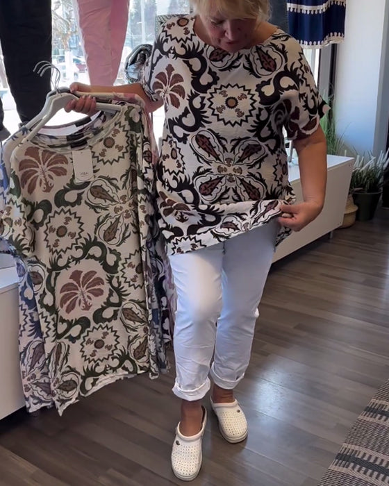 Casual round neck floral Blouse