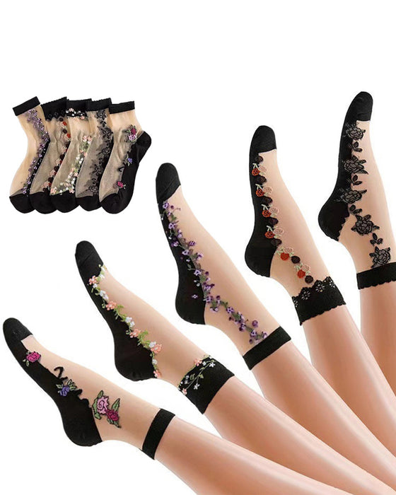 Glass Silk Crystal Socks