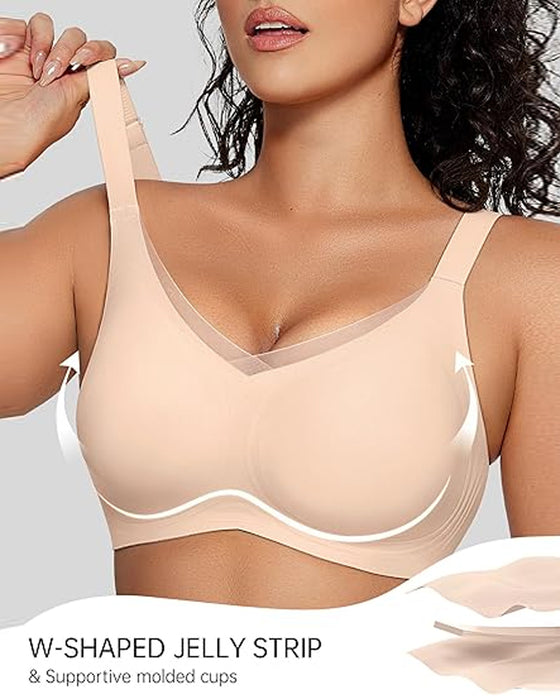 Womens Wireless Bras V Mesh Comfortable Bralette Supportive
