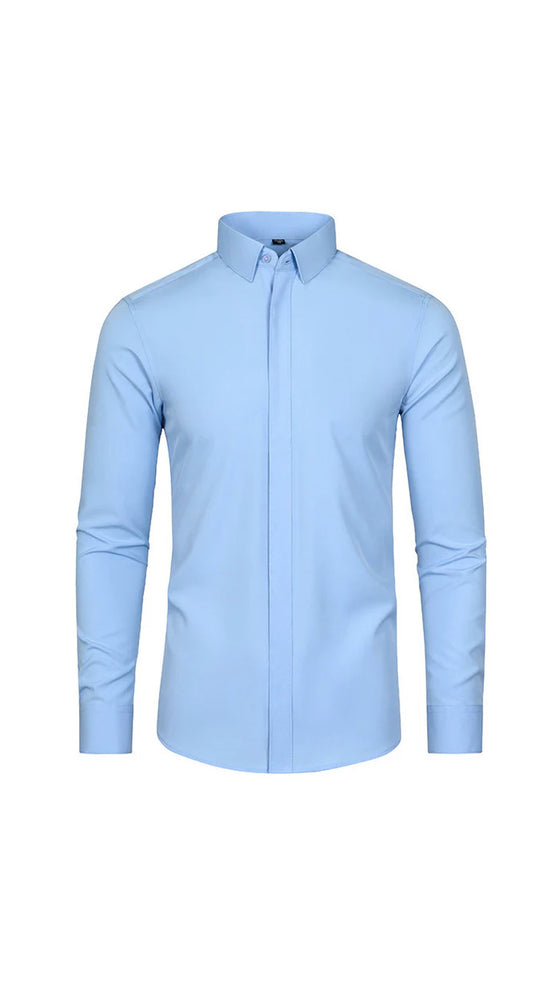 Men's Solid Long Sleeve Shirt