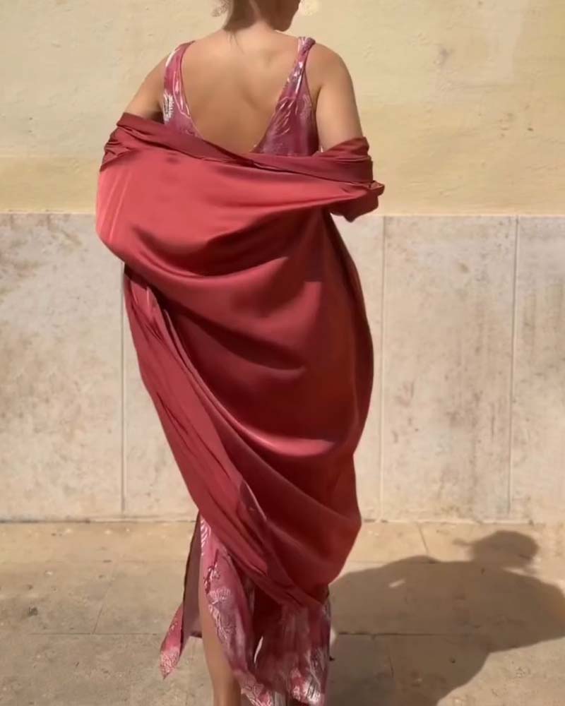 Sleeveless Maxi Dress + Matching Cardigan Set