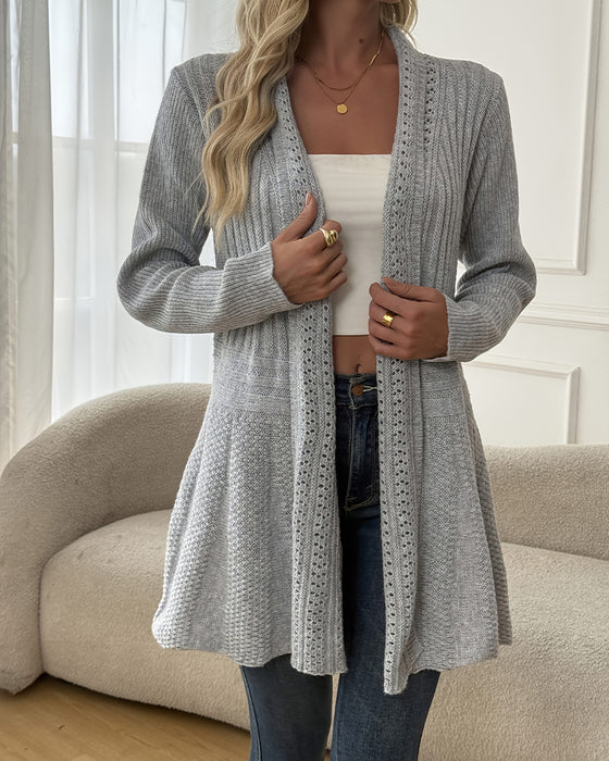 Mid-Length Cardigan Sweater Jacket