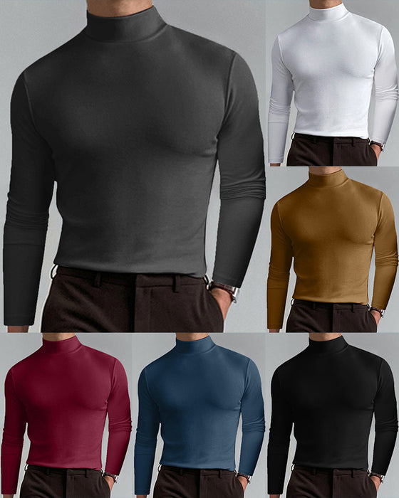Men's Long-Sleeved Top With Slim Neckline