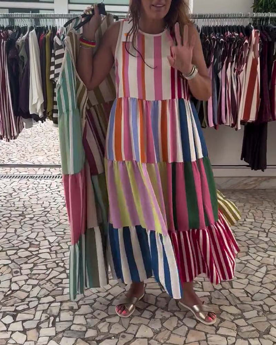 Sleeveless Round Neck Dress