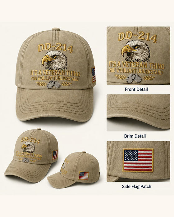DD-214 Veteran 3D Embroidered Cap