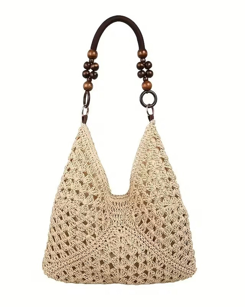 One Shoulder Straw Bag