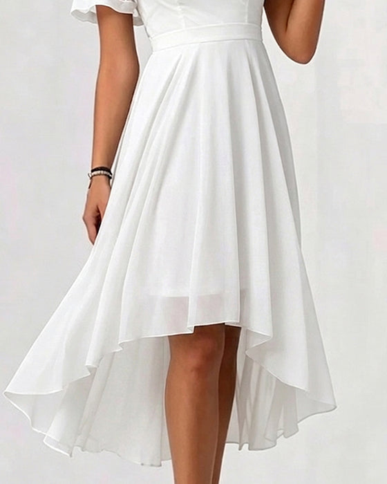 Mesh Patchwork Irregular Dress