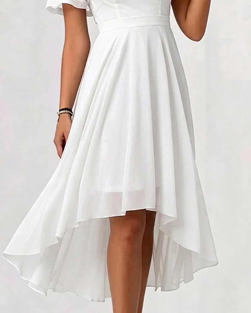 Mesh Patchwork Irregular Dress