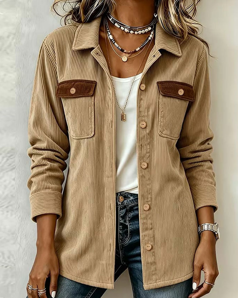 Long Sleeve Lapel Casual Shirt