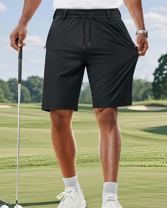 Elastic Waist Drawstring Men's Shorts