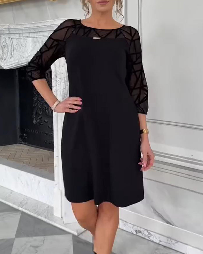 Elegant Round Neck Fashion Dress