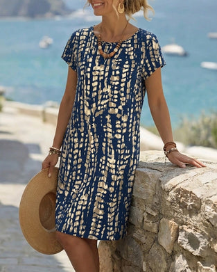 Geometric Print Shift Dress