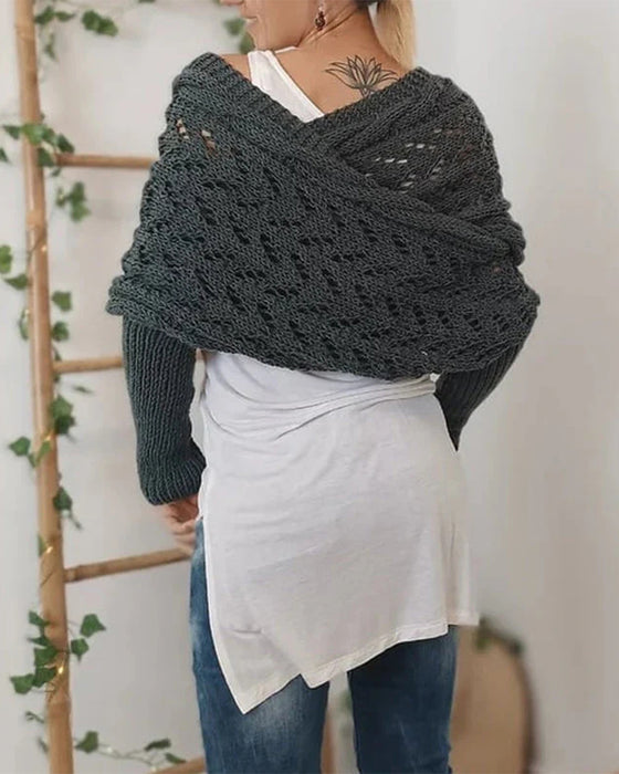Women's Fashionable Knitted Scarf Shawl