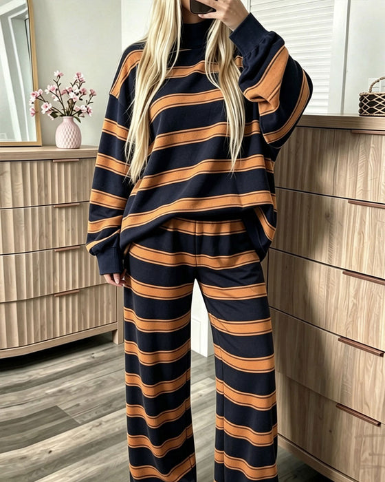 Striped Women's Casual Set