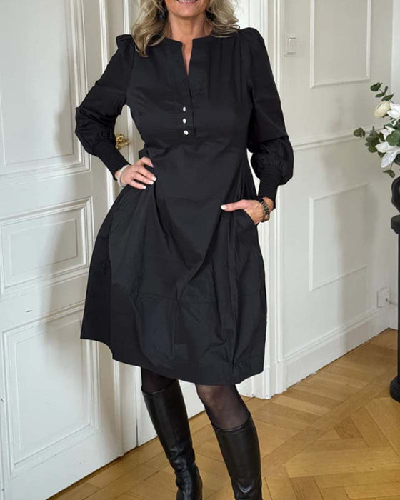 V-Neck Fashion Dress