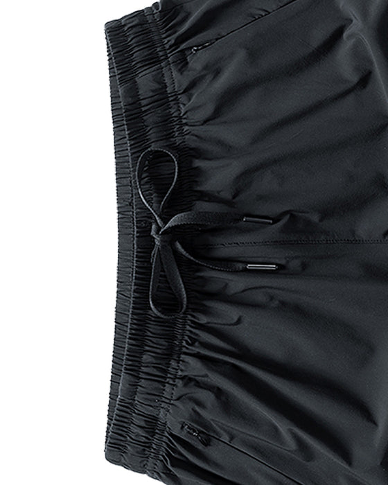 Men Elastic Waist Pocket Quick-Dry Ice Silk Sports Shorts