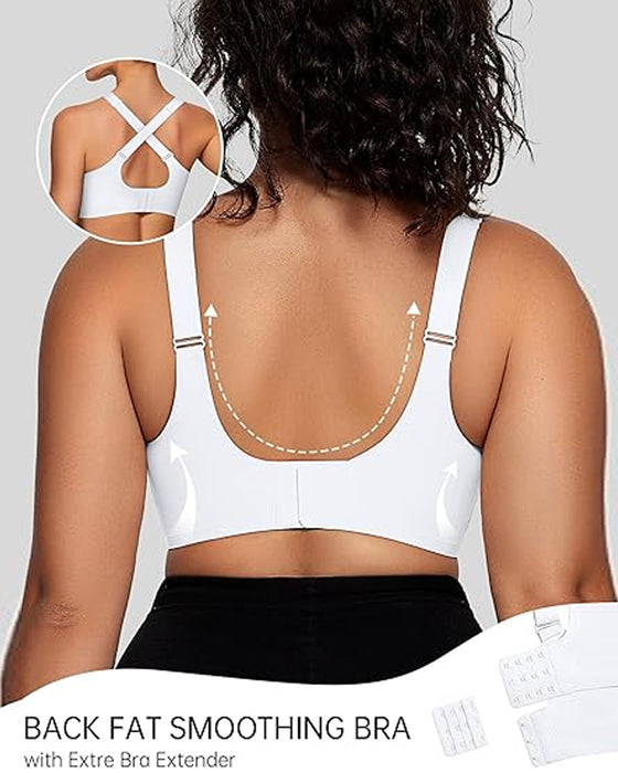 Womens Wireless Bras V Mesh Comfortable Bralette Supportive