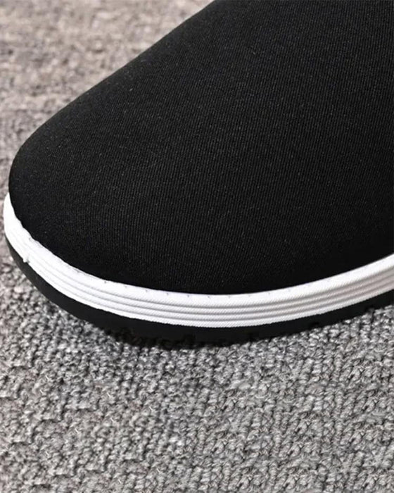 Men's Cotton Shoes With Super Warm Faux Fur Lining And Non-Slip Sole