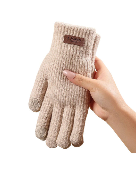 Warm Thermal Knit Touchscreen Gloves