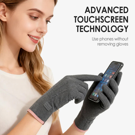 Warm And Windproof Gloves With Touchscreen Function And Anti-Slip Grip