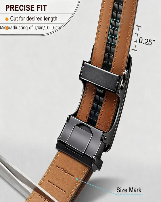 🎁 Leather Ratchet Belt With Adjustable Buckle💼