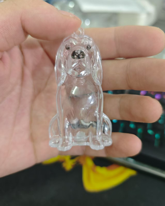 Dog Hair Keepsake Keychain - Memory Capsule Pendant