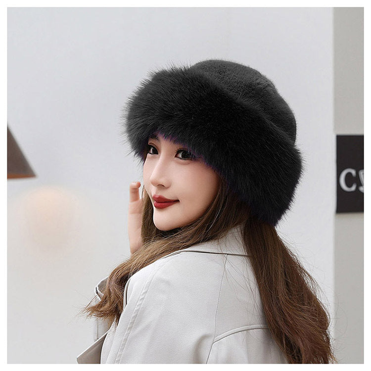 Mongolian Style Women's Thick Warm Plush Hat