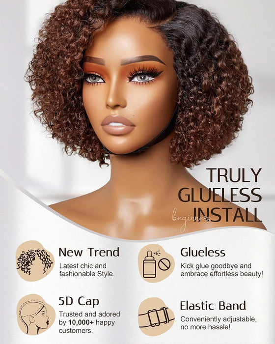 African Curly Wig Headset