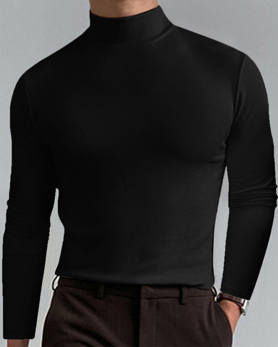 Men's Long-Sleeved Top With Slim Neckline