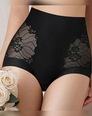 Women’s High-Waist Lace Seamless Stretch Silky Underwear