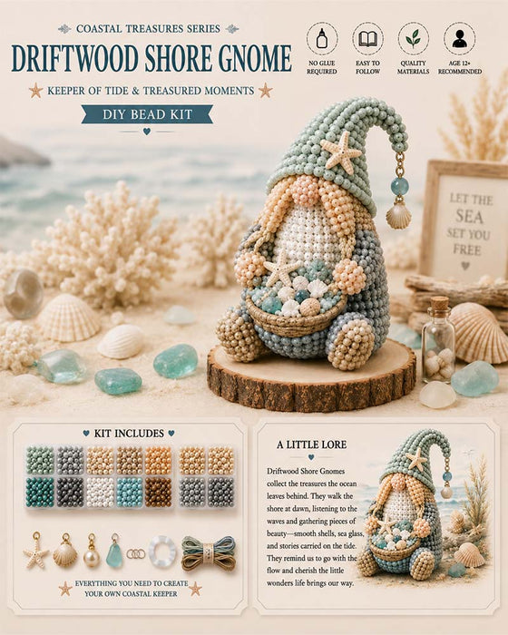 🔥 💕Cozy Gnome DIY Bead Kit Collection– Collect All 7 Gnome