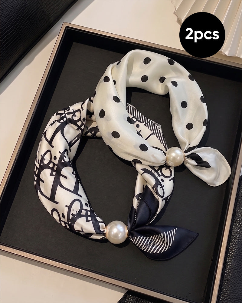 Effortless Glamour: Pop-On Pearl Necklace Scarf 🧣