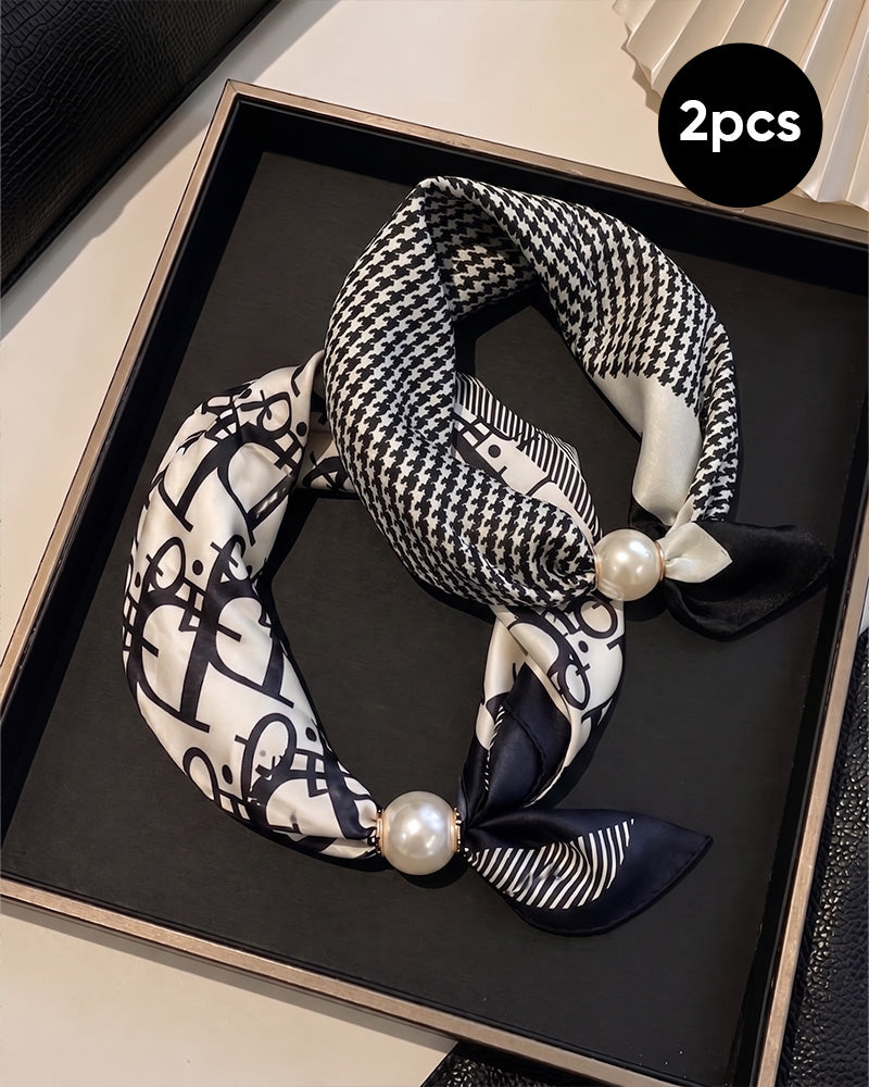Effortless Glamour: Pop-On Pearl Necklace Scarf 🧣