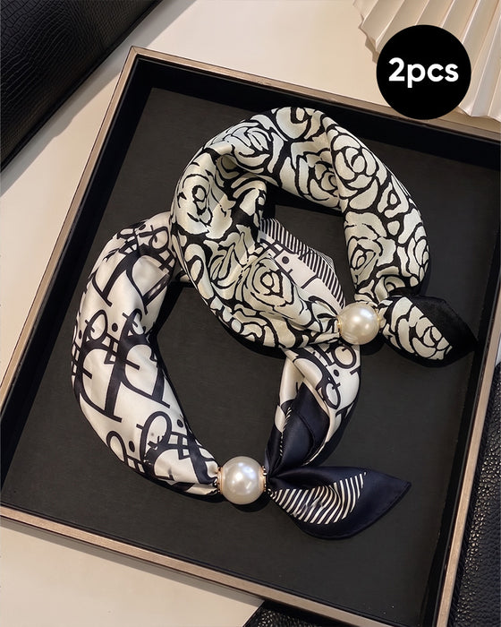 Effortless Glamour: Pop-On Pearl Necklace Scarf 🧣