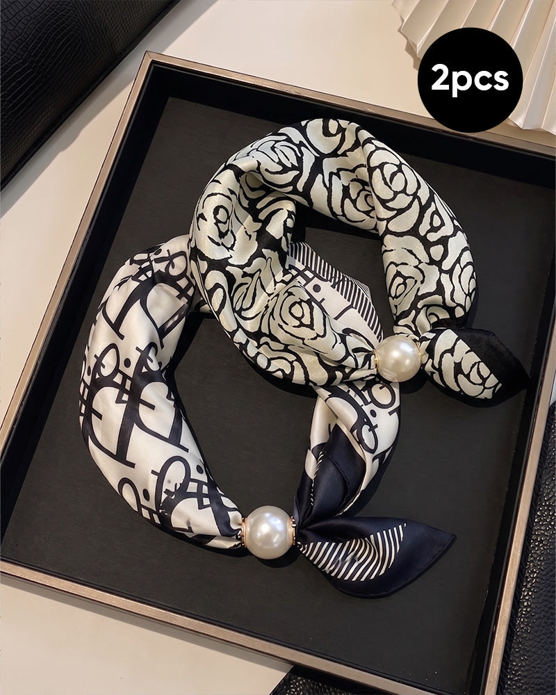 Effortless Glamour: Pop-On Pearl Necklace Scarf 🧣