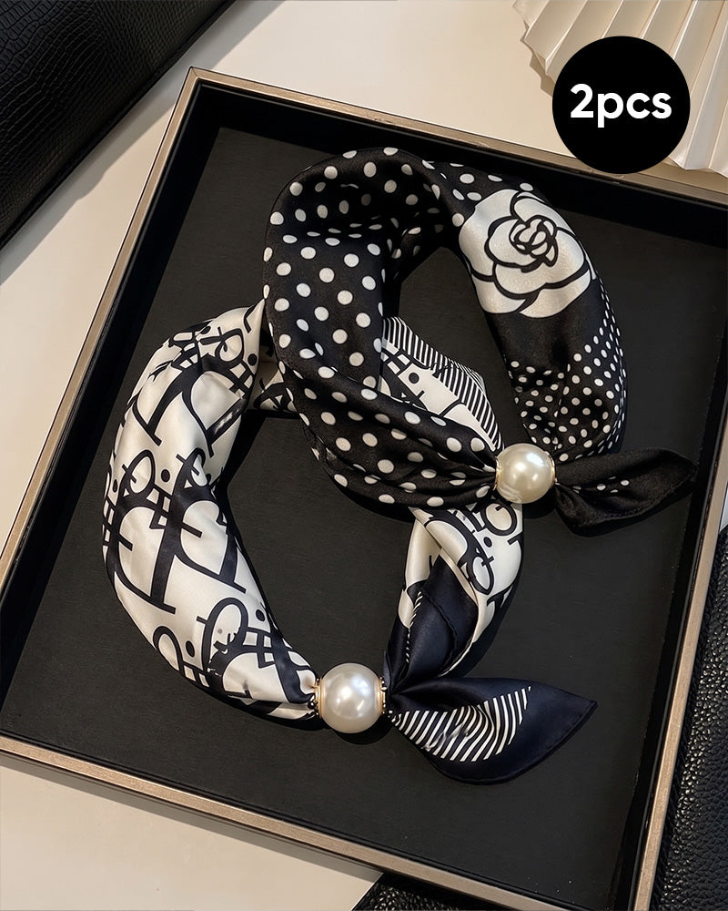 Effortless Glamour: Pop-On Pearl Necklace Scarf 🧣