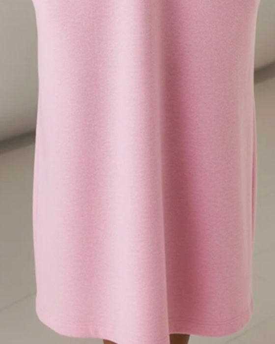 Long-Sleeved Hooded Loose Casual Dress