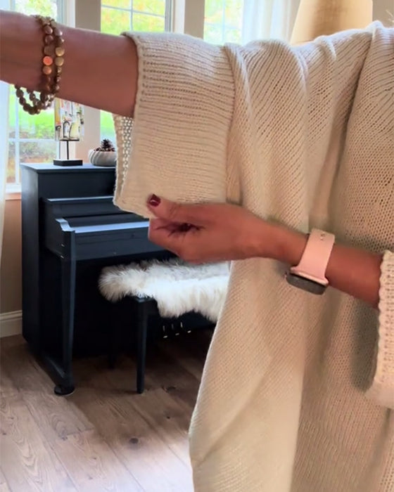 Fashion solid color bat sleeve round neck pullover