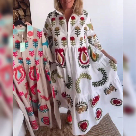 Floral Graphic Print Dress