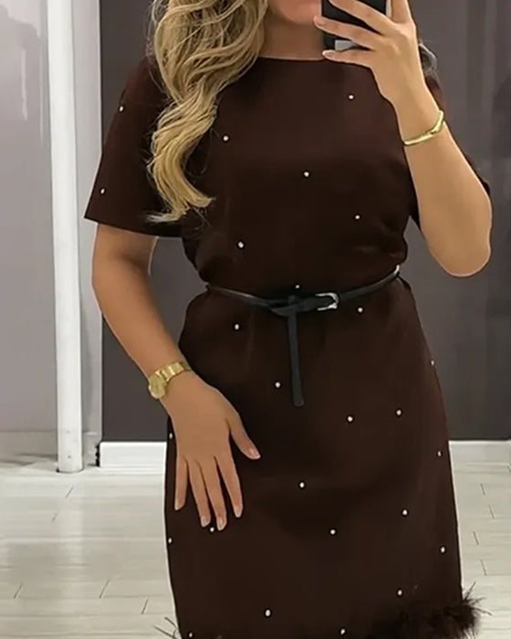 Round Neck Short Sleeve Dress